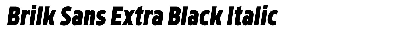 Brilk Sans Extra Black Italic